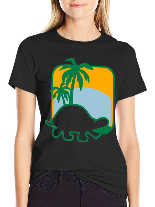 Tropical Turtle Graphic Tee - Beach Vibes