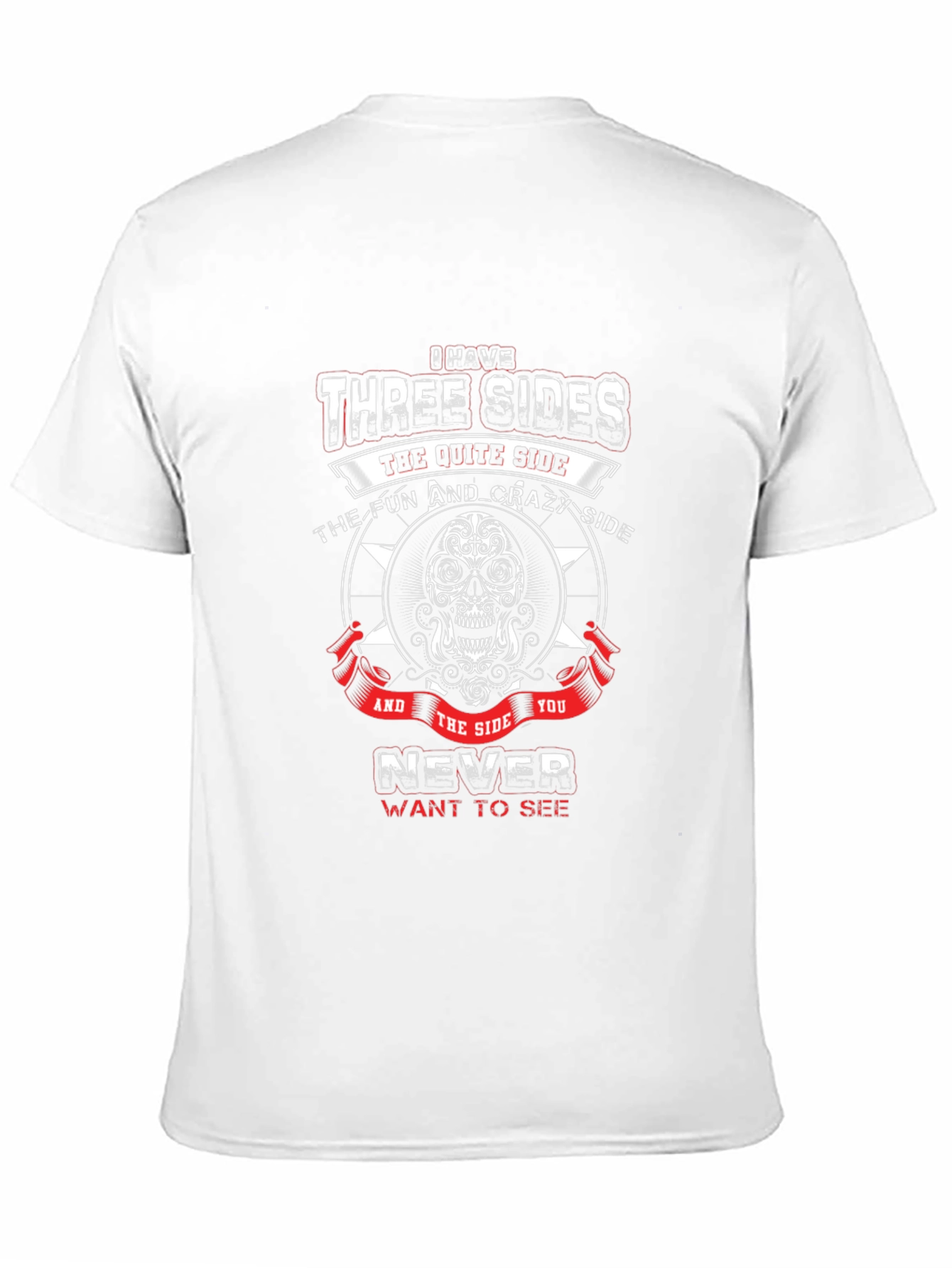 Three Sides Graphic Tee - Skull Design