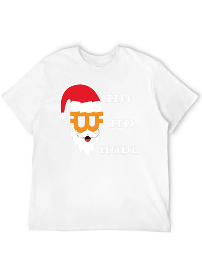 Bitcoin Santa Ho Ho HODL Black T-Shirt