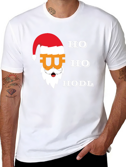 Bitcoin Santa Ho Ho HODL Black T-Shirt