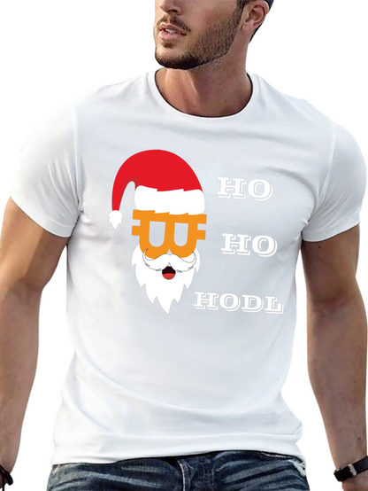 Bitcoin Santa Ho Ho HODL Black T-Shirt