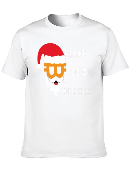 Bitcoin Santa Ho Ho HODL Black T-Shirt