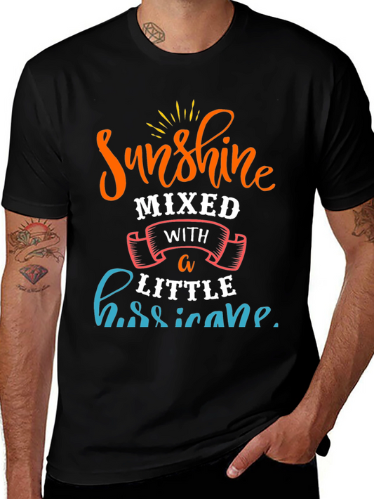 Sunshine & Hurricane Graphic Tee - Black Cotton Blend
