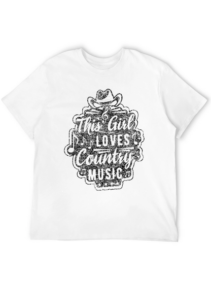 This Girl Loves Country Music Black T-Shirt