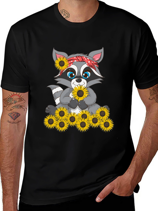 Sunflower Raccoon Graphic Tee