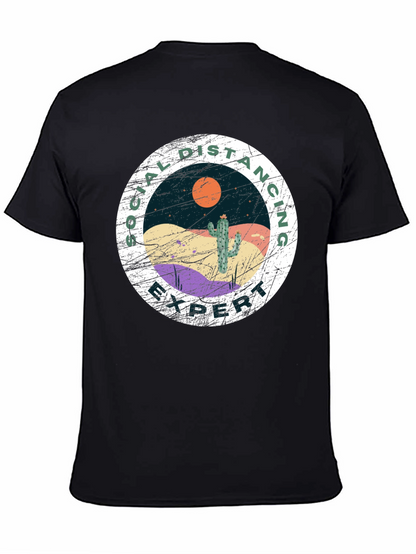 Social Distancing Expert T-Shirt - Desert Cactus Design