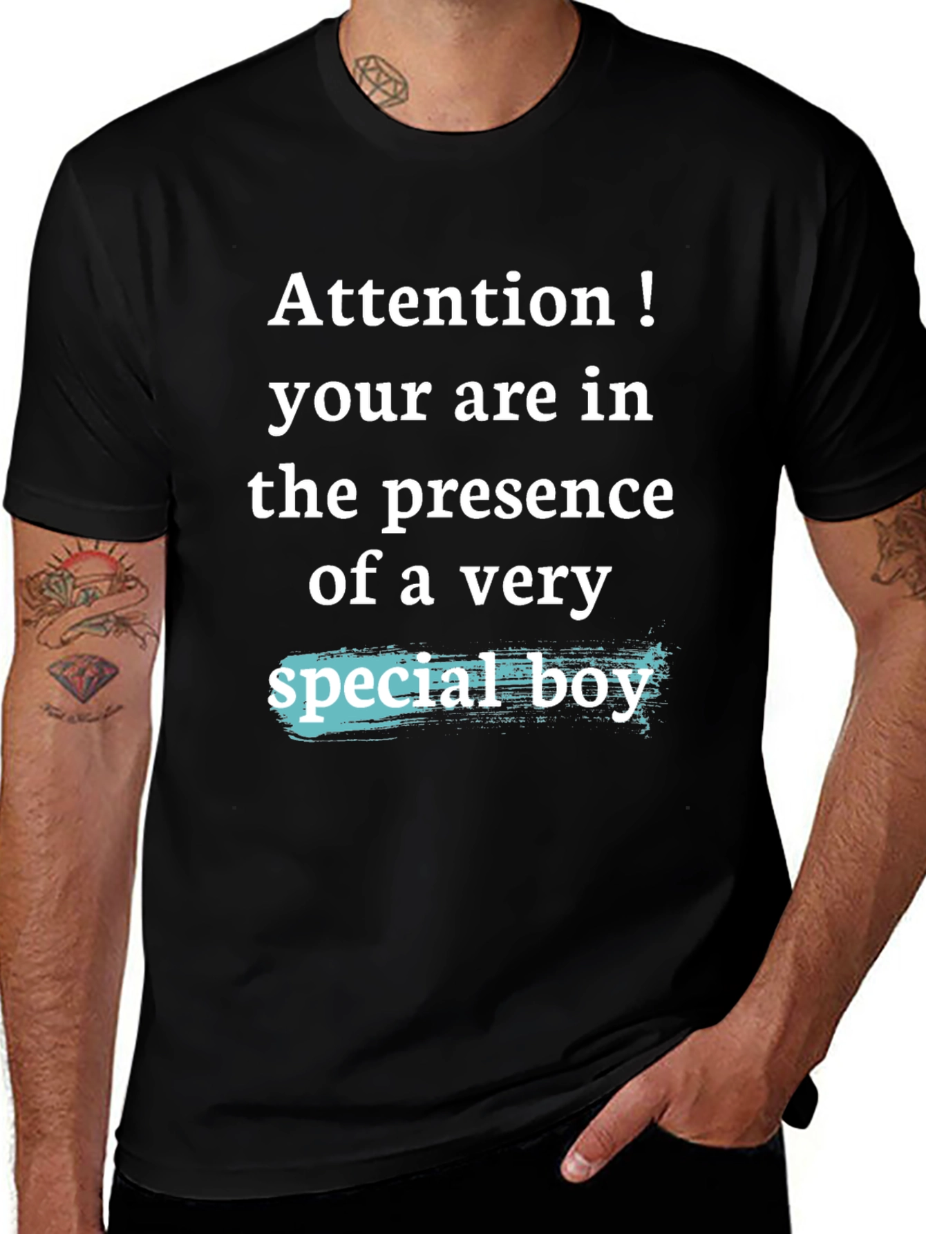 Attention Special Boy Graphic T-Shirt