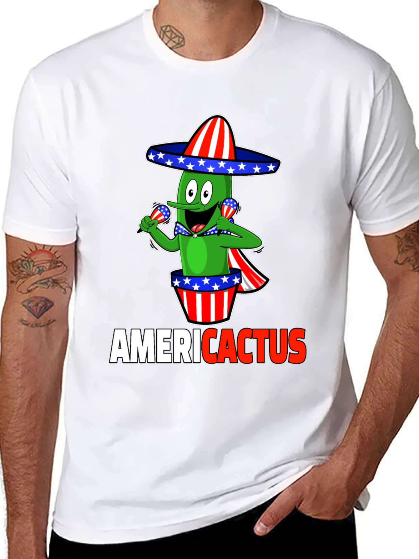 Americactus Patriotic T-Shirt