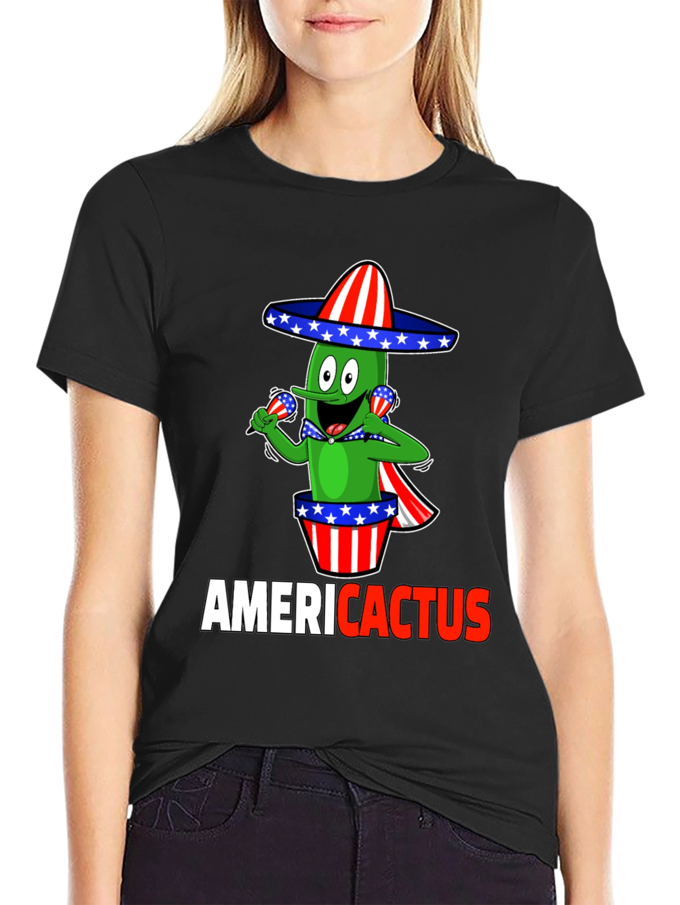 Americactus Patriotic T-Shirt