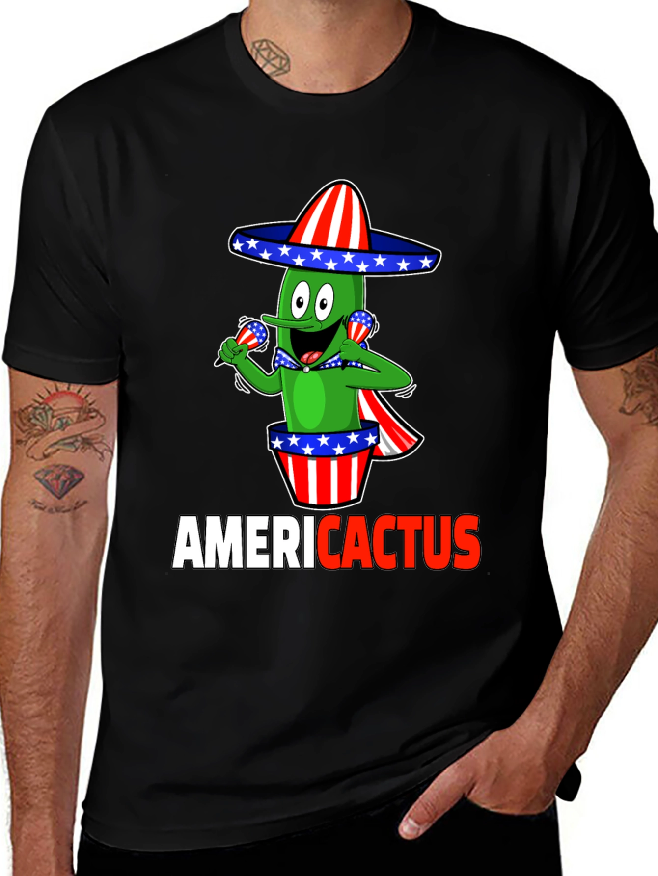 Americactus Patriotic T-Shirt