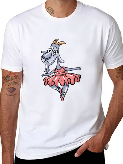 Ballerina Goat Graphic T-Shirt - Funny Dance Tee