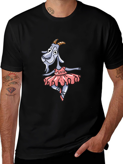 Ballerina Goat Graphic T-Shirt - Funny Dance Tee