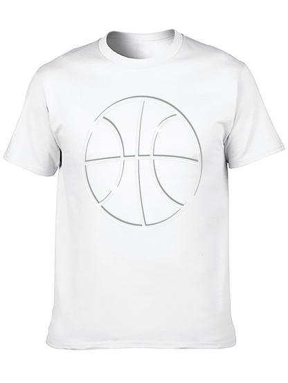 Basketball Graphic Tee - Black Cotton T-Shirt