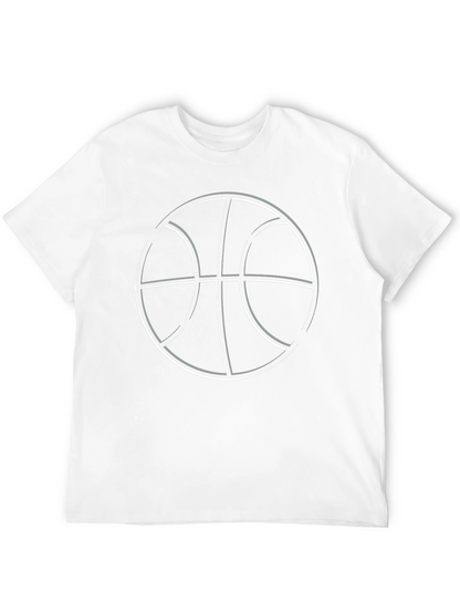 Basketball Graphic Tee - Black Cotton T-Shirt