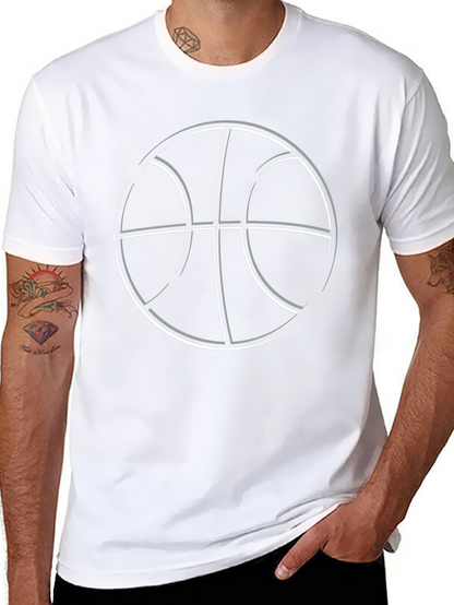 Basketball Graphic Tee - Black Cotton T-Shirt