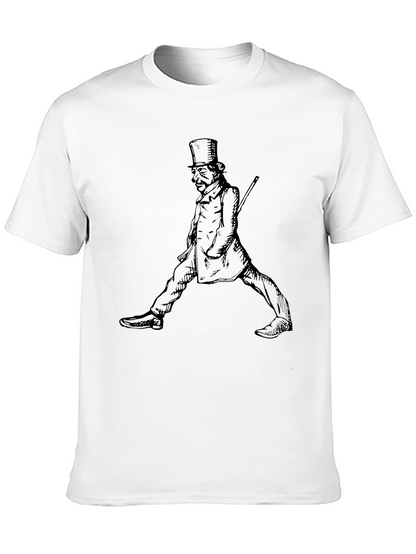 Victorian Gentleman Graphic Tee - Classic Style