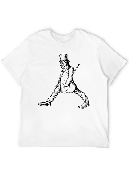 Victorian Gentleman Graphic Tee - Classic Style