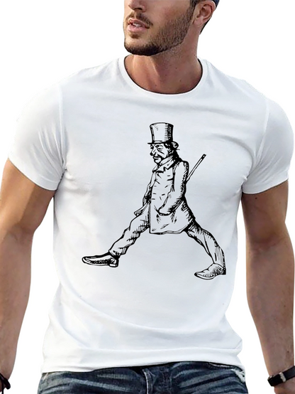 Victorian Gentleman Graphic Tee - Classic Style