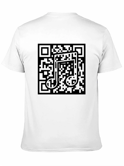 Black QR Code Music Note T-Shirt