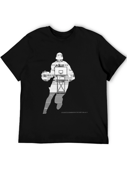 Basketball Player Silhouette Graphic Tee