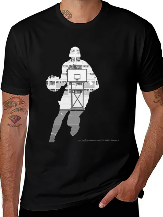Basketball Player Silhouette Graphic Tee