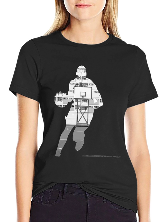 Basketball Player Silhouette Graphic Tee
