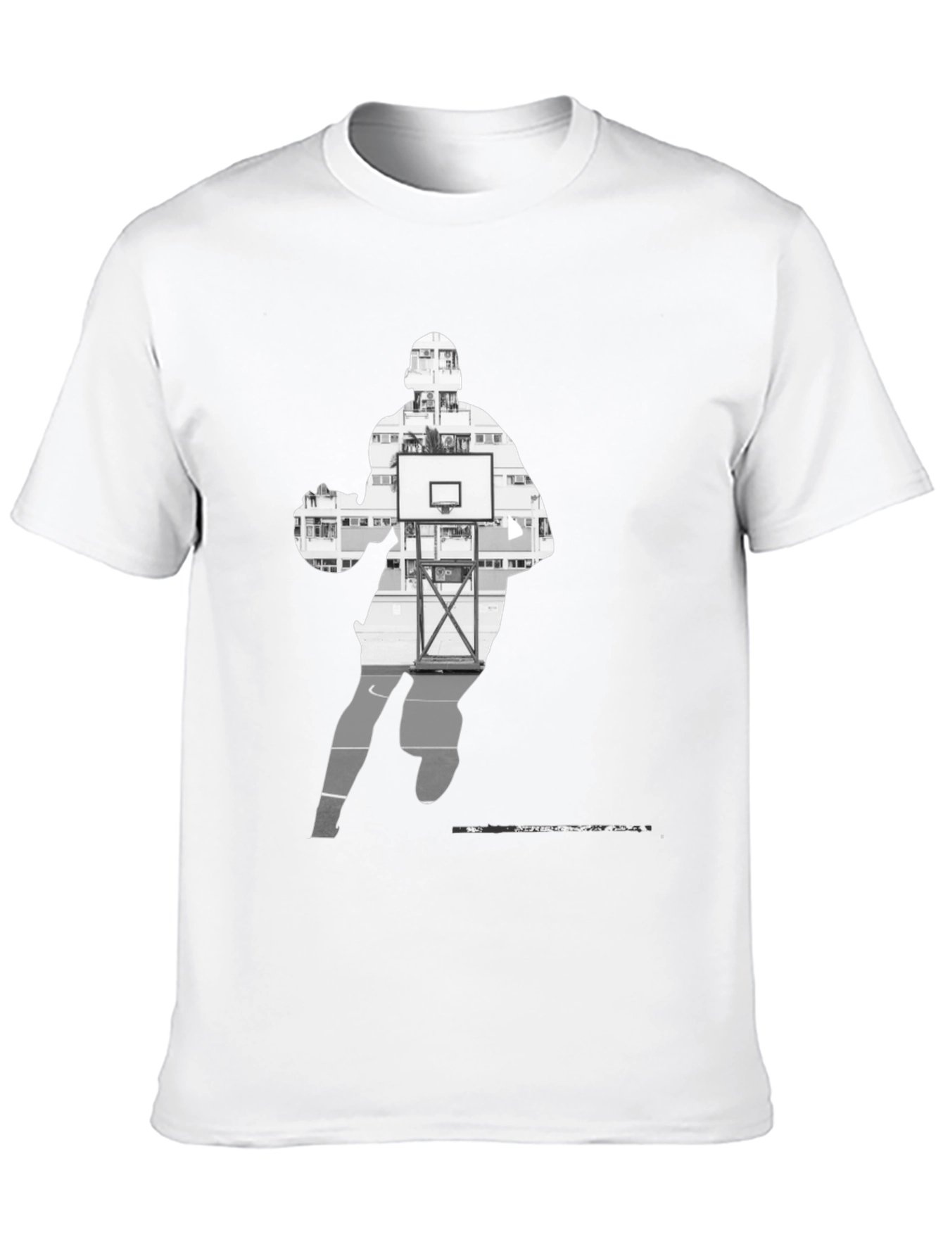 Basketball Player Silhouette Graphic Tee