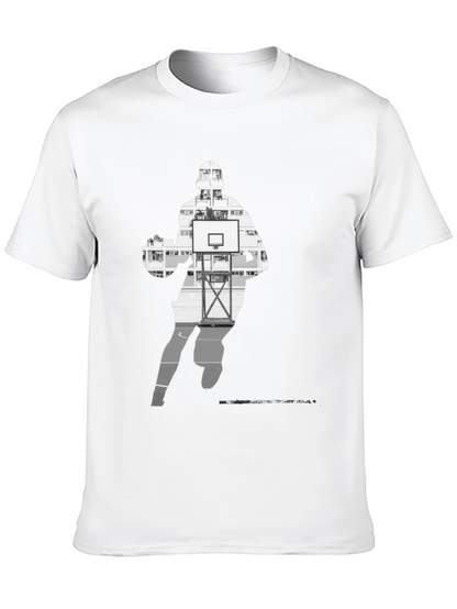Basketball Player Silhouette Graphic Tee