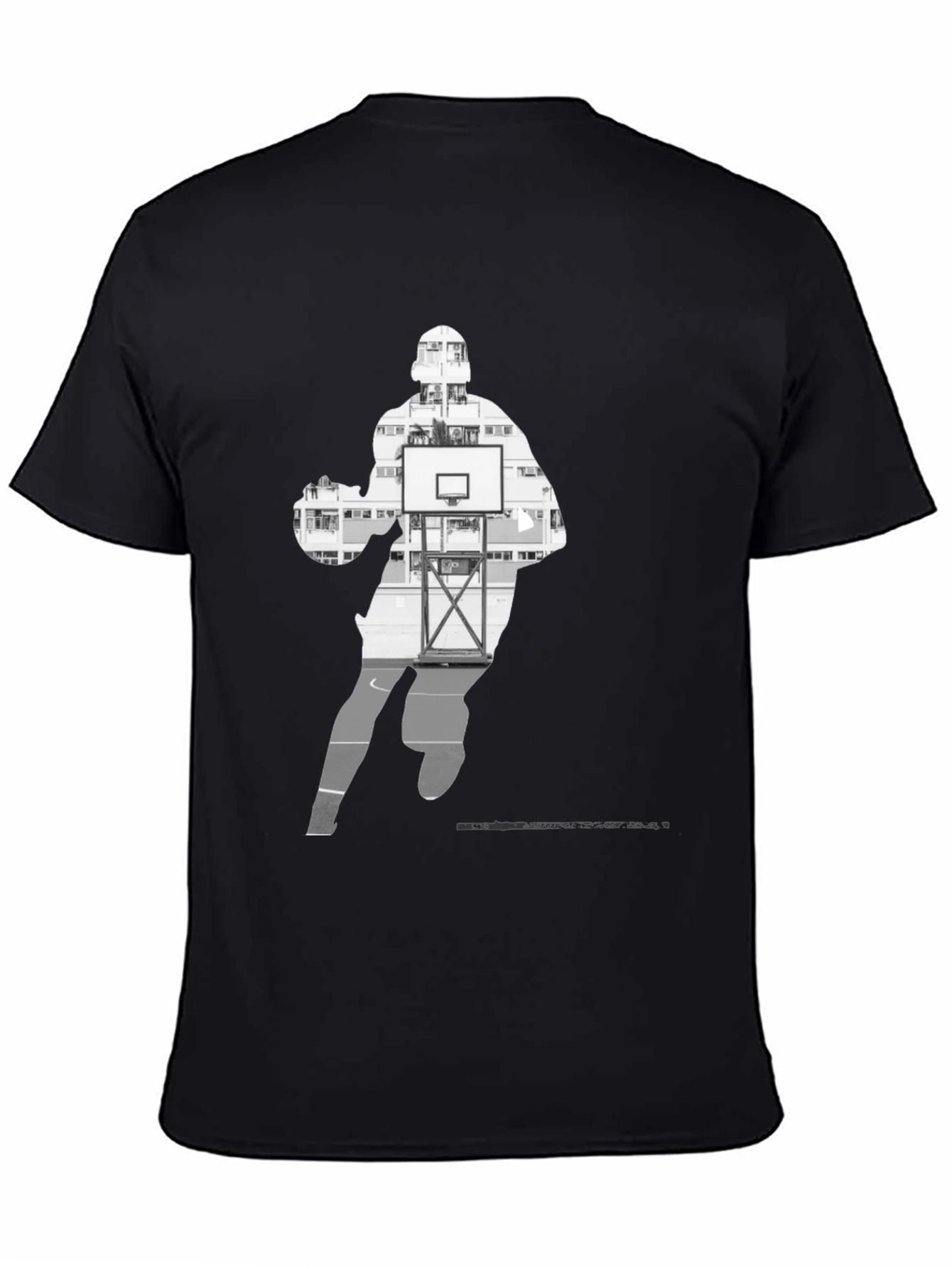 Basketball Player Silhouette Graphic Tee