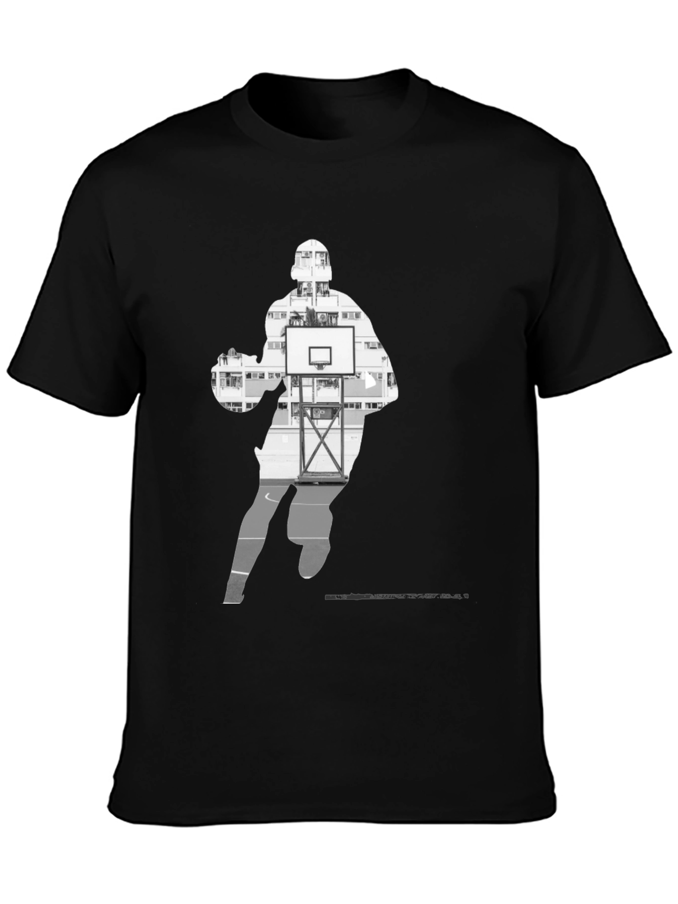 Basketball Player Silhouette Graphic Tee