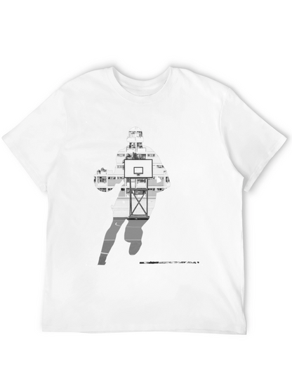 Basketball Player Silhouette Graphic Tee