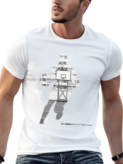 Basketball Player Silhouette Graphic Tee