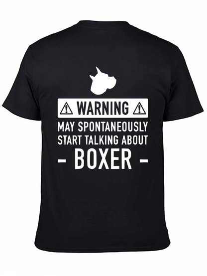Warning Boxer Dog T-Shirt