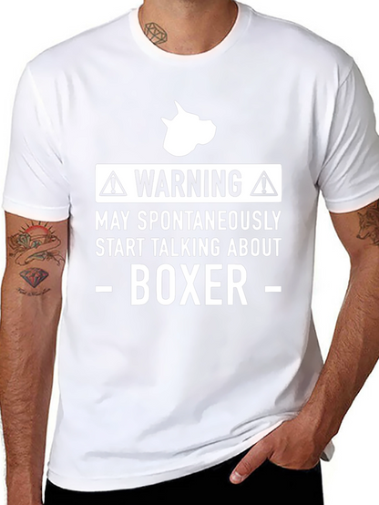 Warning Boxer Dog T-Shirt