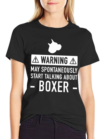 Warning Boxer Dog T-Shirt