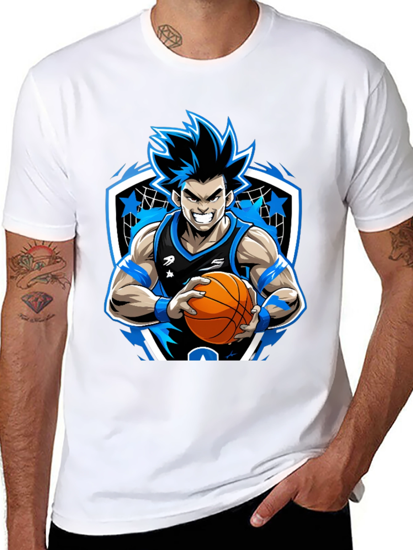 Anime Basketball Player Graphic Tee