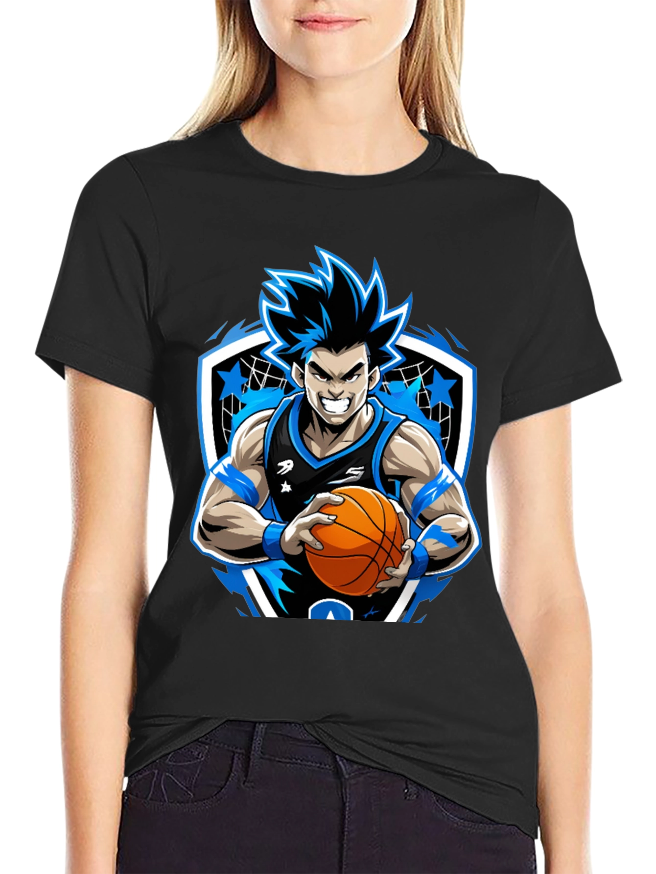 Anime Basketball Player Graphic Tee