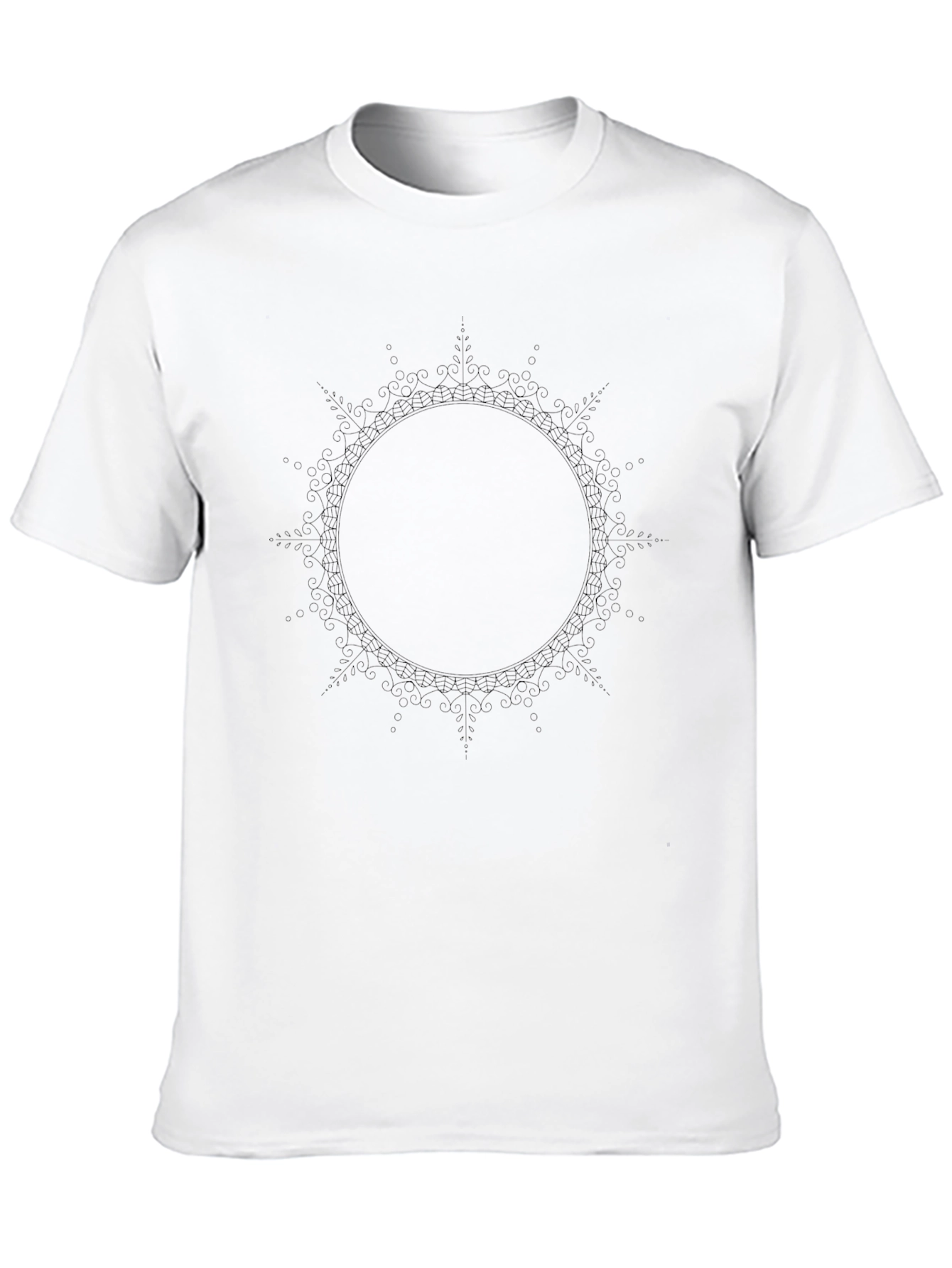 Black Mandala Graphic T-Shirt - Casual Comfort