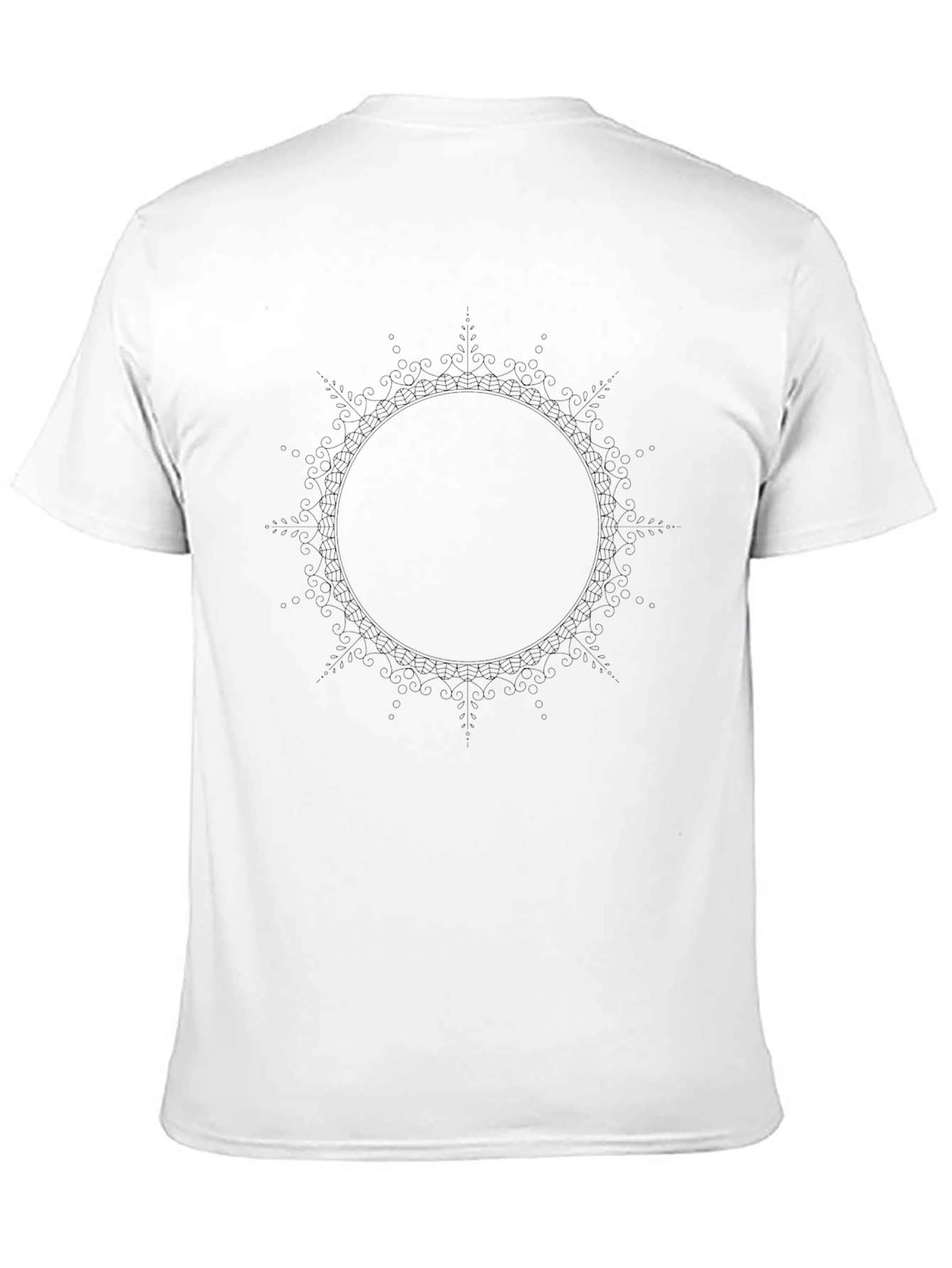 Black Mandala Graphic T-Shirt - Casual Comfort