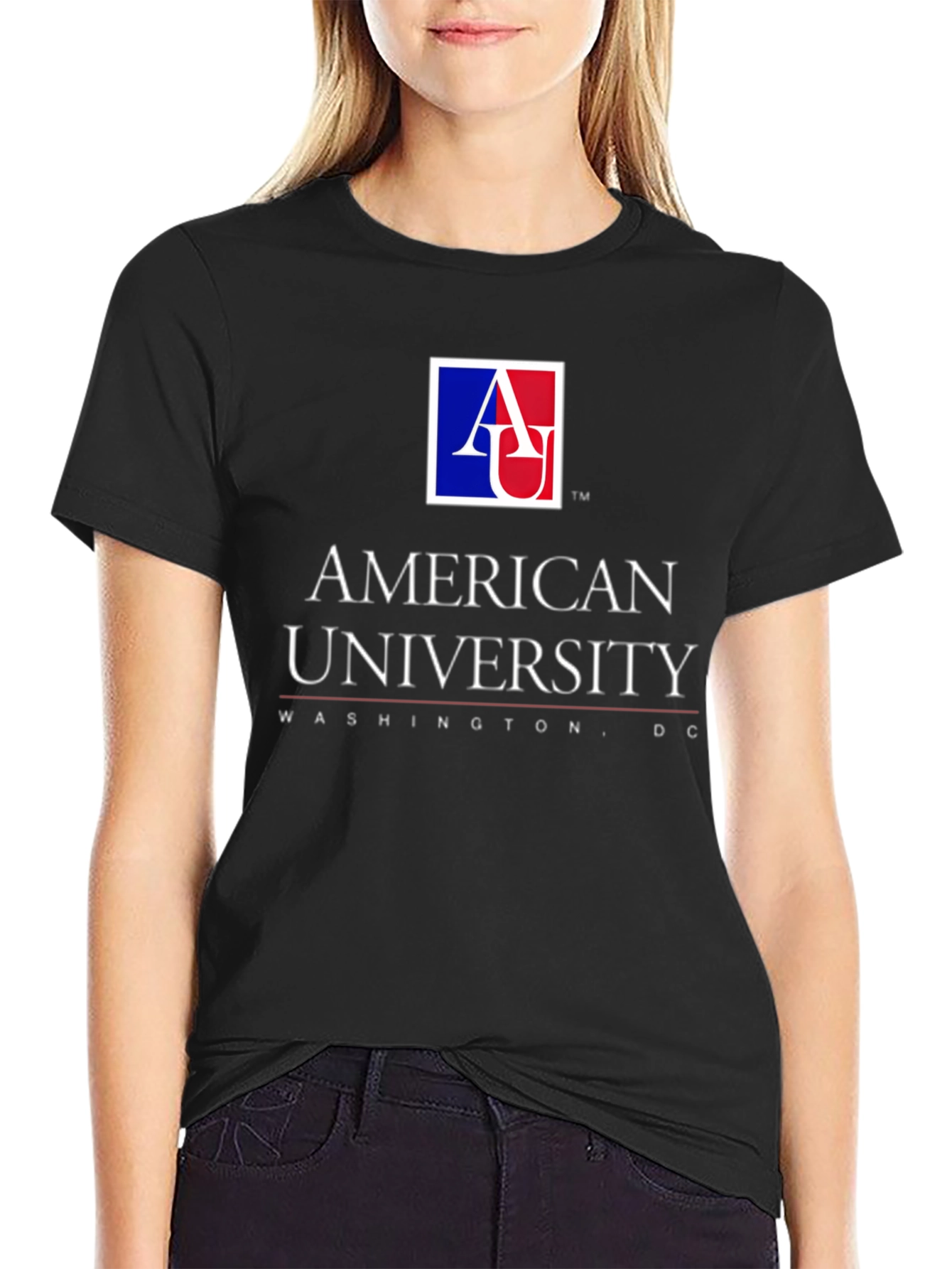 American University Graphic T-Shirt - Black