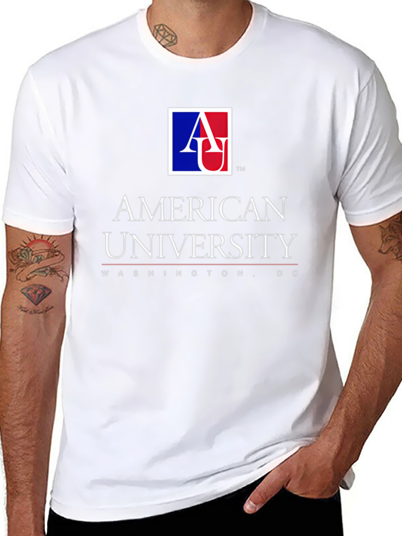 American University Graphic T-Shirt - Black