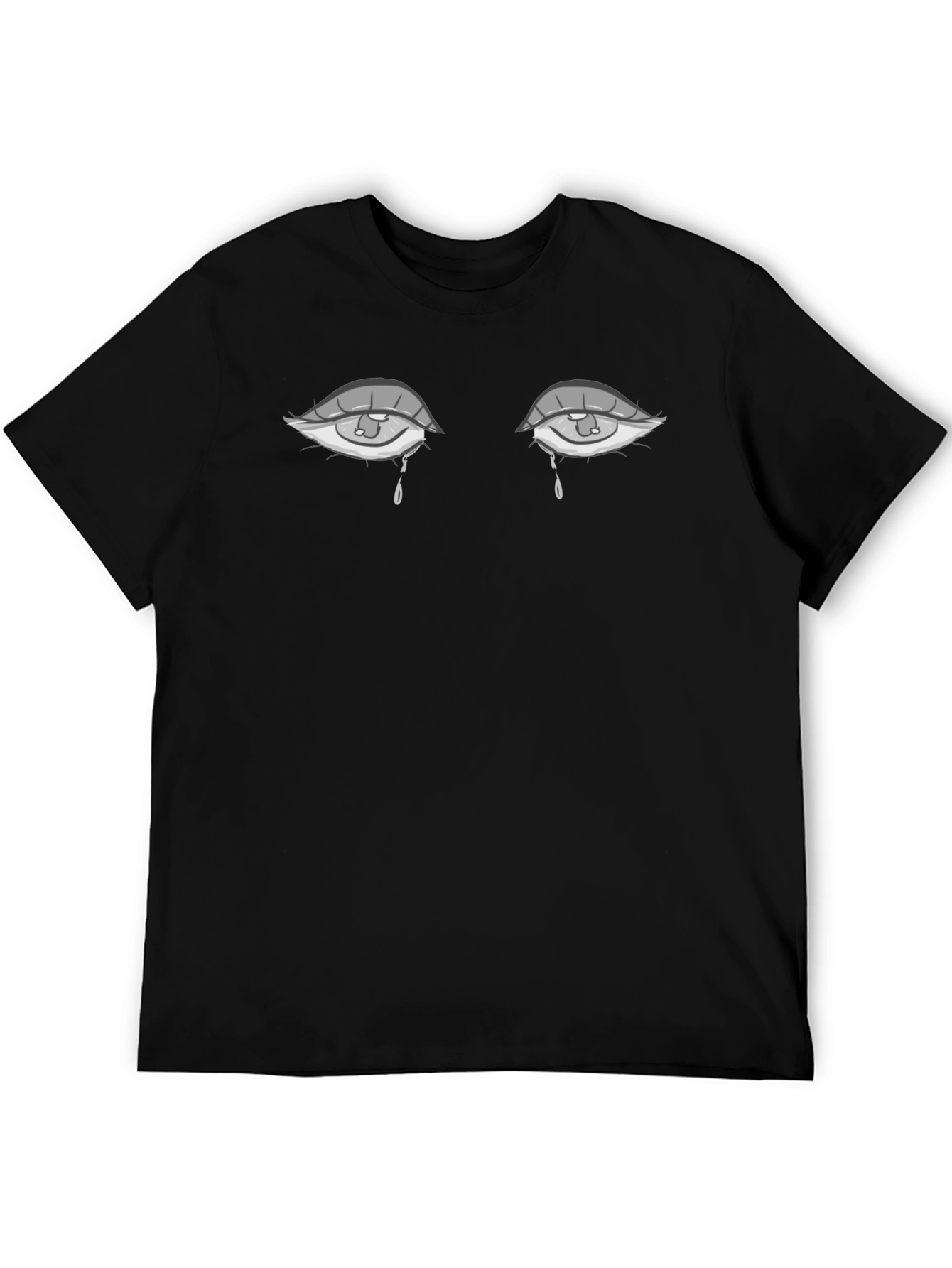 Teary Eyes Graphic Print T-Shirt - Soft Cotton Blend