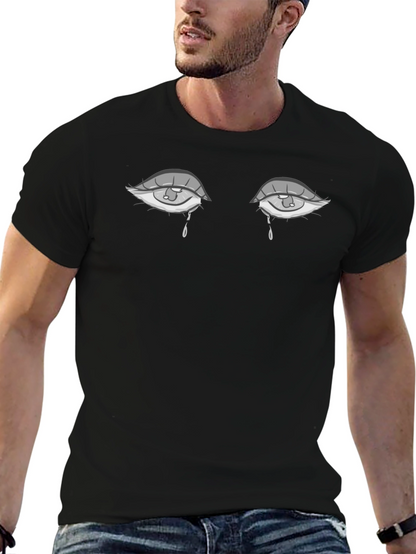 Teary Eyes Graphic Print T-Shirt - Soft Cotton Blend