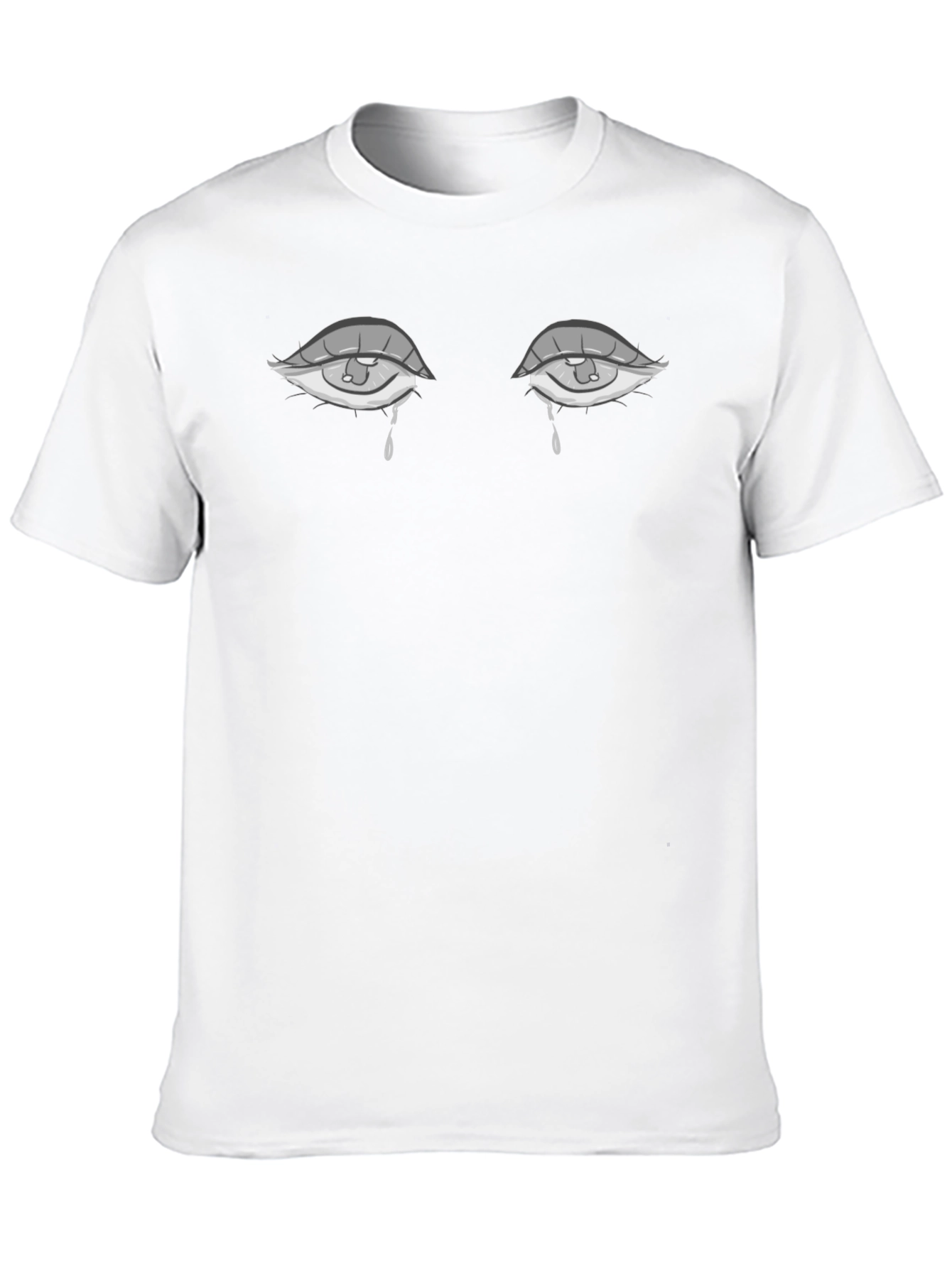 Teary Eyes Graphic Print T-Shirt - Soft Cotton Blend