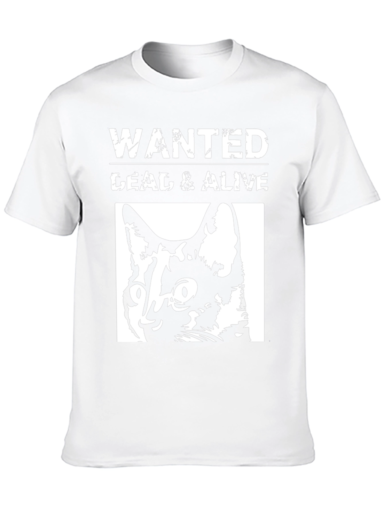 Wanted Dead or Alive Cat Graphic T-Shirt