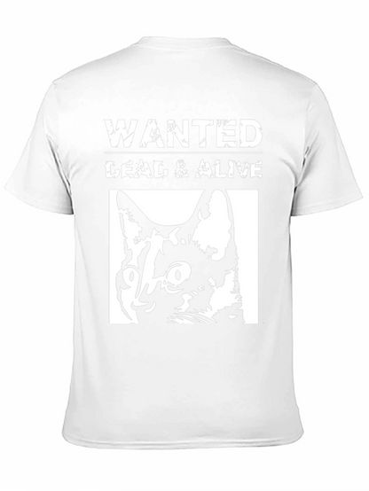 Wanted Dead or Alive Cat Graphic T-Shirt