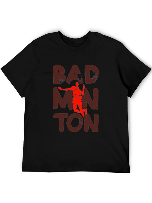 Badminton Graphic Tee - Sporty Casual T-Shirt