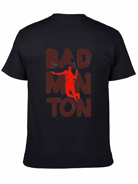 Badminton Graphic Tee - Sporty Casual T-Shirt