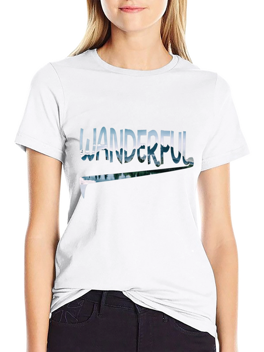 Wanderful Graphic Tee - Black Cotton Blend