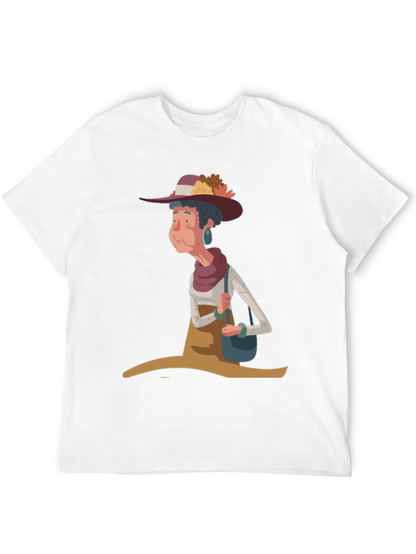 Whimsical Granny Cartoon Graphic Tee